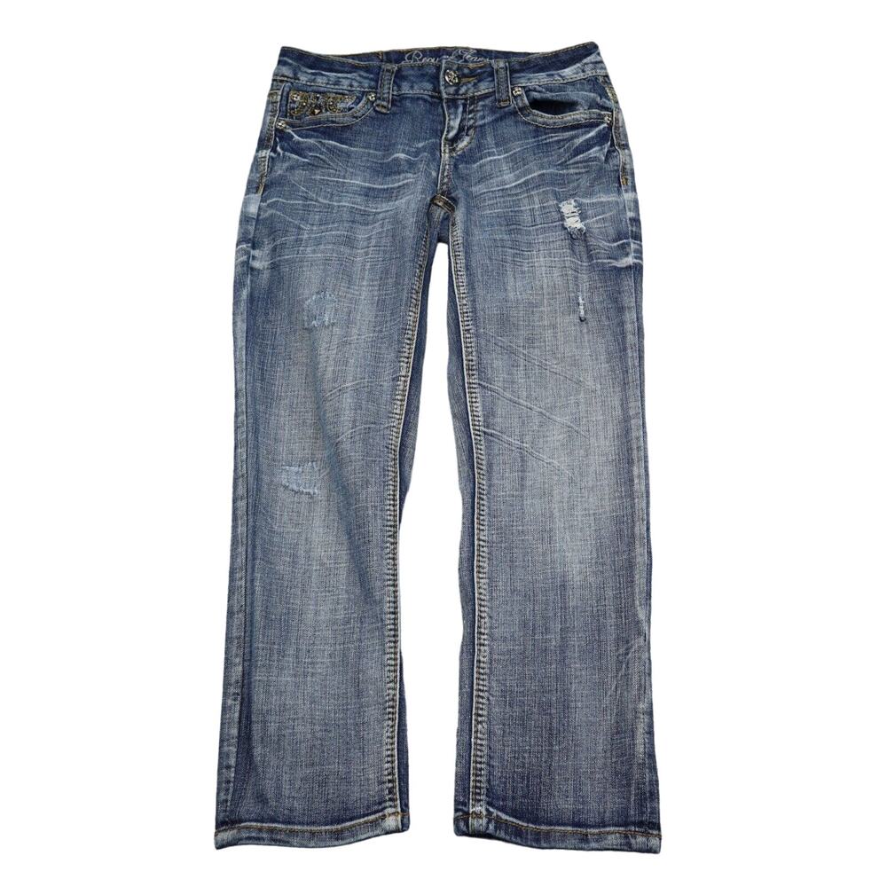 Request Jeans Pants Womens 3 Blue Low Rise Straight Leg Casual Bottoms